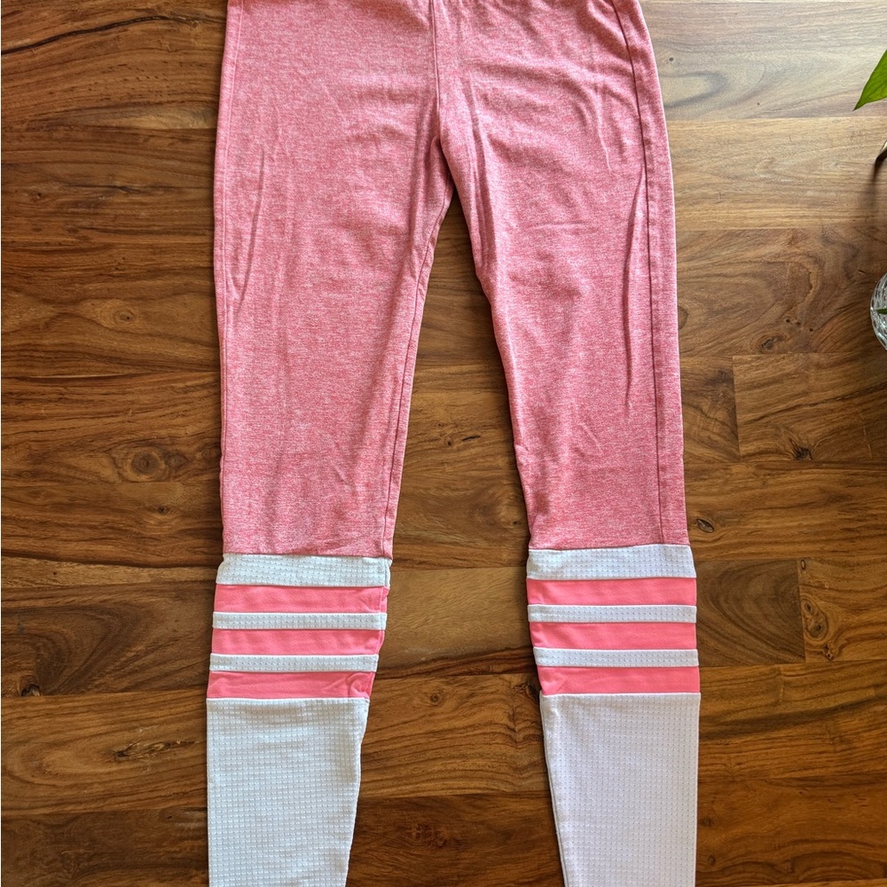 Bombshell Sportswear Coral and White Leggings